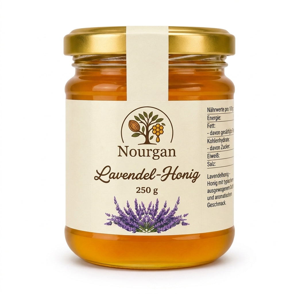 NOURGAN Lavendel-Honig im Glas, 250 g